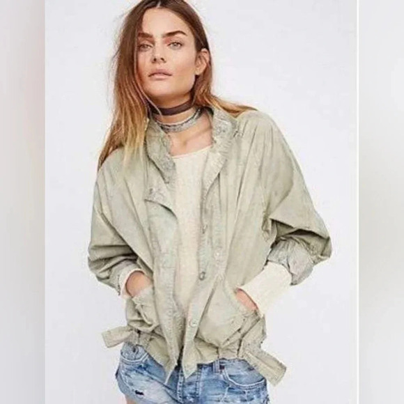 Free People Parachute Jacket - Size XS Oversized - Picture 1 of 8
